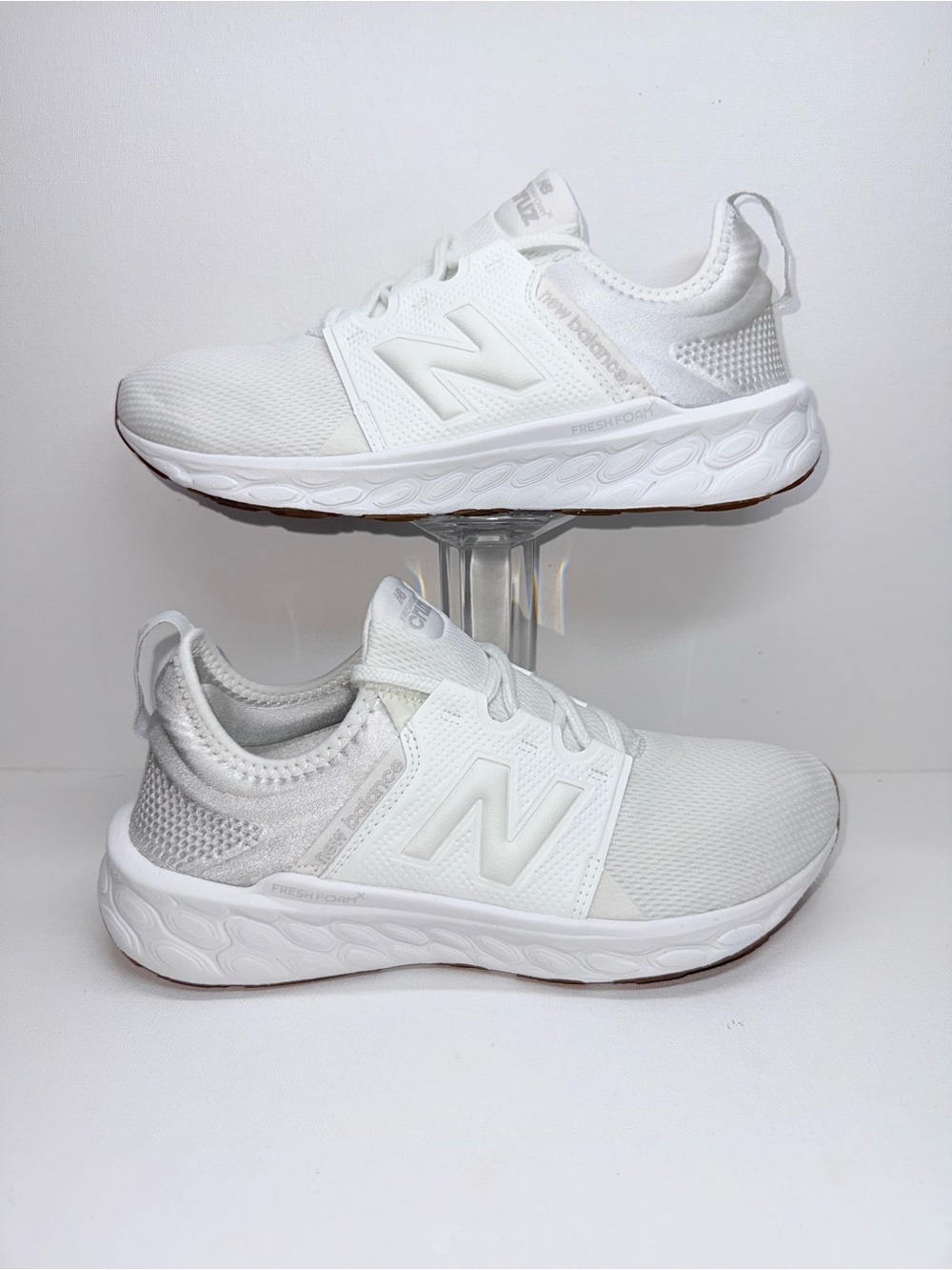 NEW BALANCE CRUZ FRESH FOAM X White Athletic Slip-On Sneakers